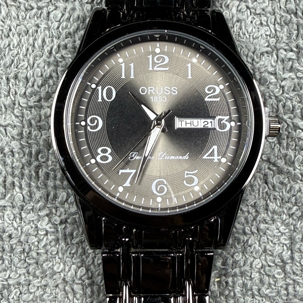 ORUSS Black and Gray Analog Watch